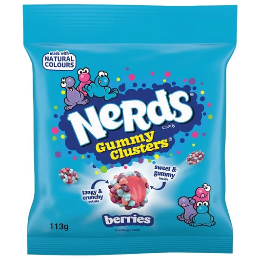 Nerds Gummy Clusters Berries 113g – bunte Beeren-Candy-Cluster im Beutel